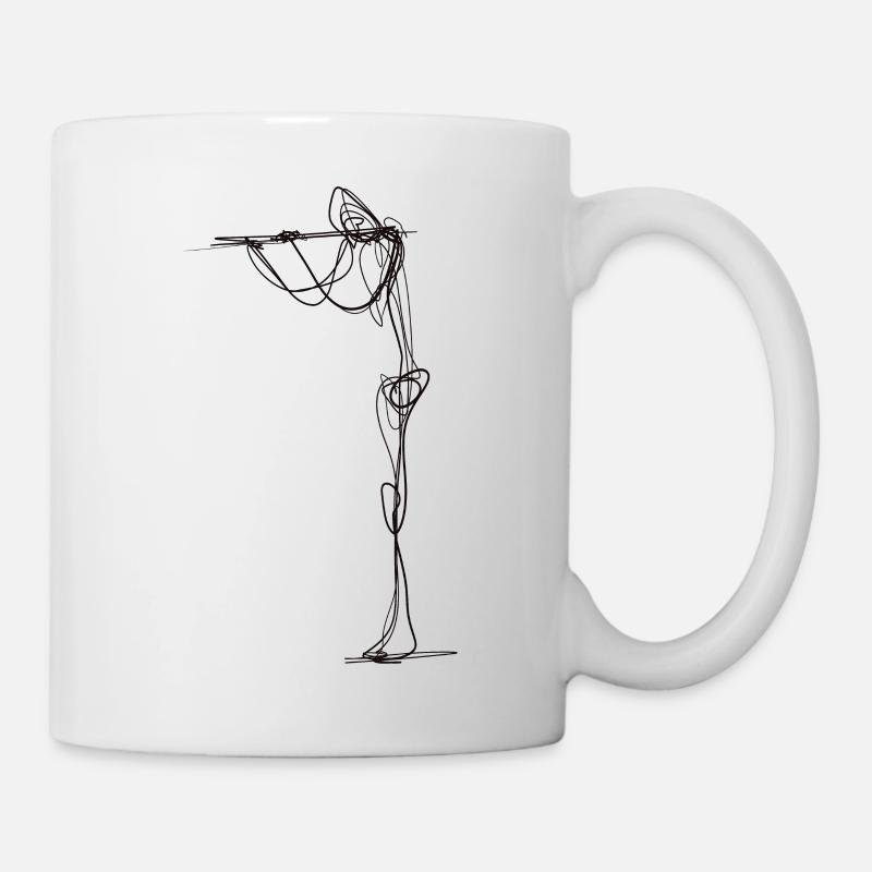 Flöte - Tasse - Weiß