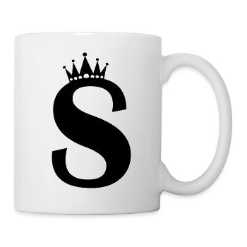 buchstabe S Krone - Tasse - Weiß - Rechts