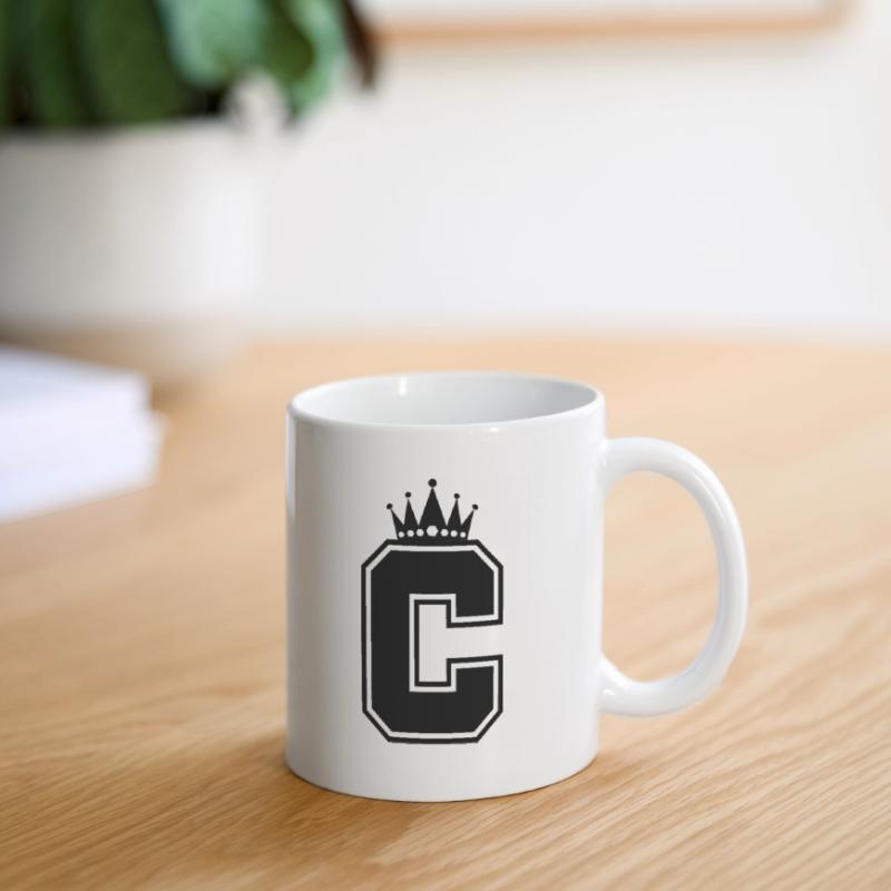 buchstabe C Krone Tasse