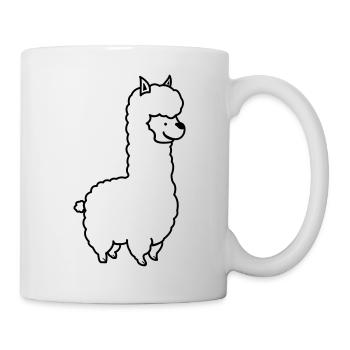 Alpaka - Tasse - Weiß - Rechts