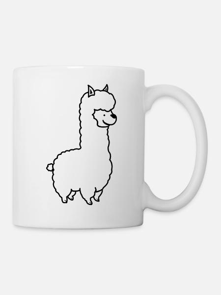 Alpaka - Tasse - Weiß