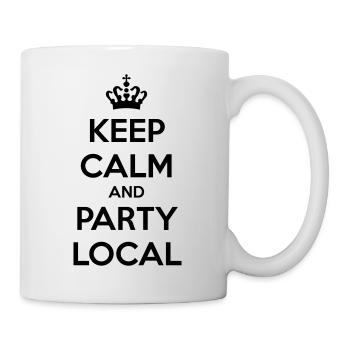 DUTCH KEEP CALM AND PARTY LOCAL BLACK - Mug - white - Right