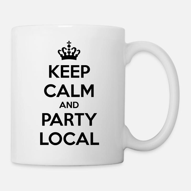 DUTCH KEEP CALM AND PARTY LOCAL BLACK - Mug - white