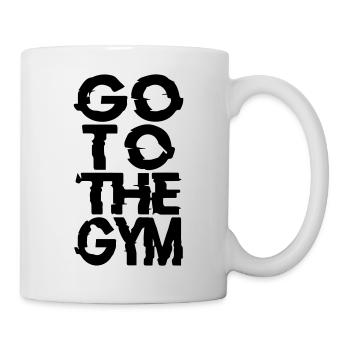 Aller au gymnase - Mug blanc - blanc - Droite