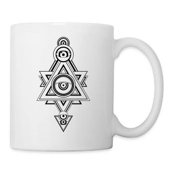 Pyramid Eye - Abstract Geometry - Mug - white - Right