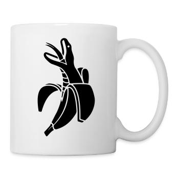Bananen Schlange - Tasse - Weiß - Rechts