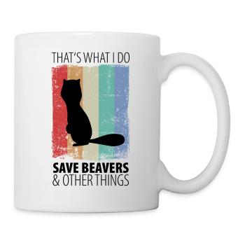 Biber - Tasse - Weiß - Rechts