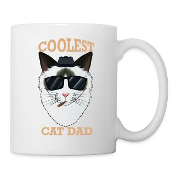 Coolest Cat Dad I Ragdoll Cat Dad I Ragdoll Cat - Tasse - Weiß - Rechts