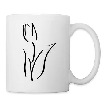 Tulip Line Art - Minimalist - Mug - white - Right