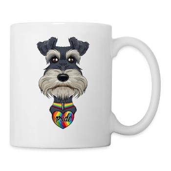 Miniature Schnauzer LGBTQ Flag I Gay Pride Flag - Mug - white - Right