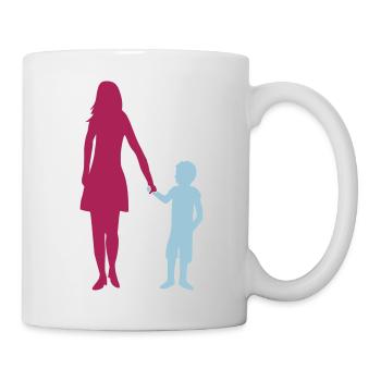 Mama Familie Sohn - Tasse - Weiß - Rechts