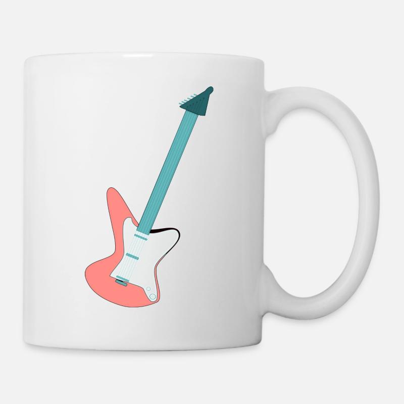 E- Gitarre - Tasse - Weiß