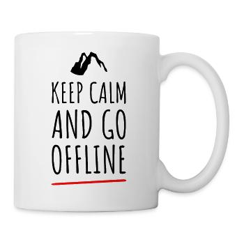 Restez calme et déconnectez-vous. Conception de randonnée - Mug blanc - blanc - Droite