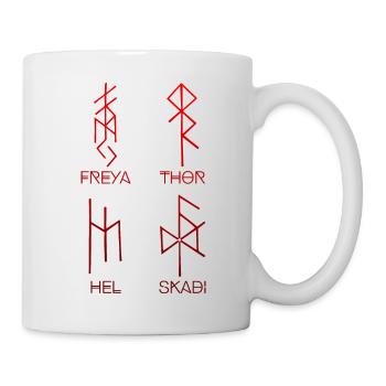 Vikings, Names of Gods in Blood - Mug - white - Right