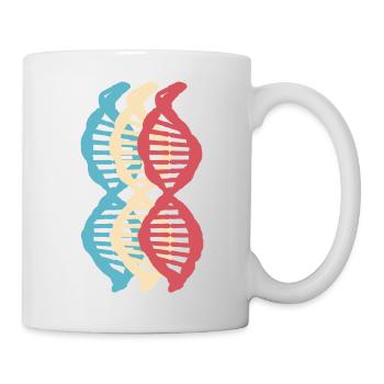 Wissenschaft Biologie retro DNA Genetik Vektor 1 - Tasse - Weiß - Rechts