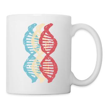 Wissenschaft Biologie retro DNA Genetik Motiv 3 - Tasse - Weiß - Rechts
