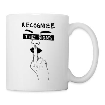 Recognize the signs. Finger Middle Finger Fuck You - Mug - white - Right