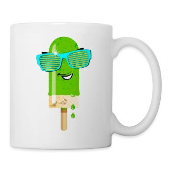 Eis am Stiel Sommerhitze coole Sonnenbrille lecker - Tasse - Weiß - Rechts