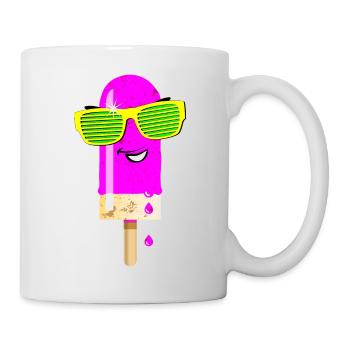 Eis am Stiel Sommerhitze coole Sonnenbrille lecker - Tasse - Weiß - Rechts