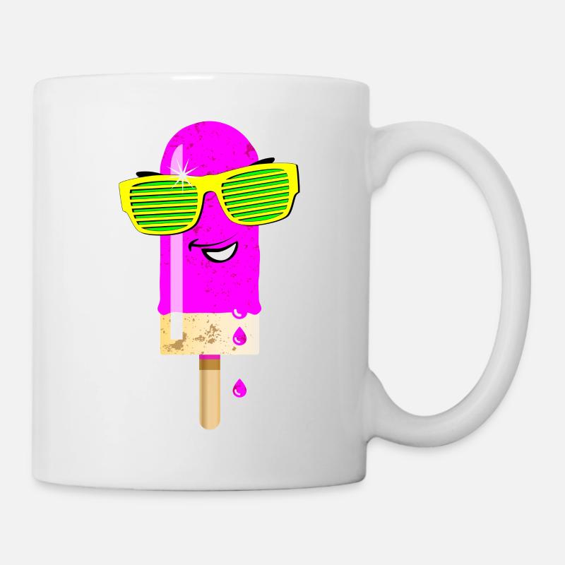 Popsicles Été chaleur fraîche lunettes de soleil délicieuses - Mug blanc - blanc
