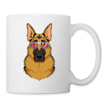 German Shepherd UK Sunglasses I English Flag I - Mug - white - Right