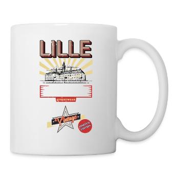 Lille France City Skyline Vintage Rétro - Mug blanc - blanc - Droite