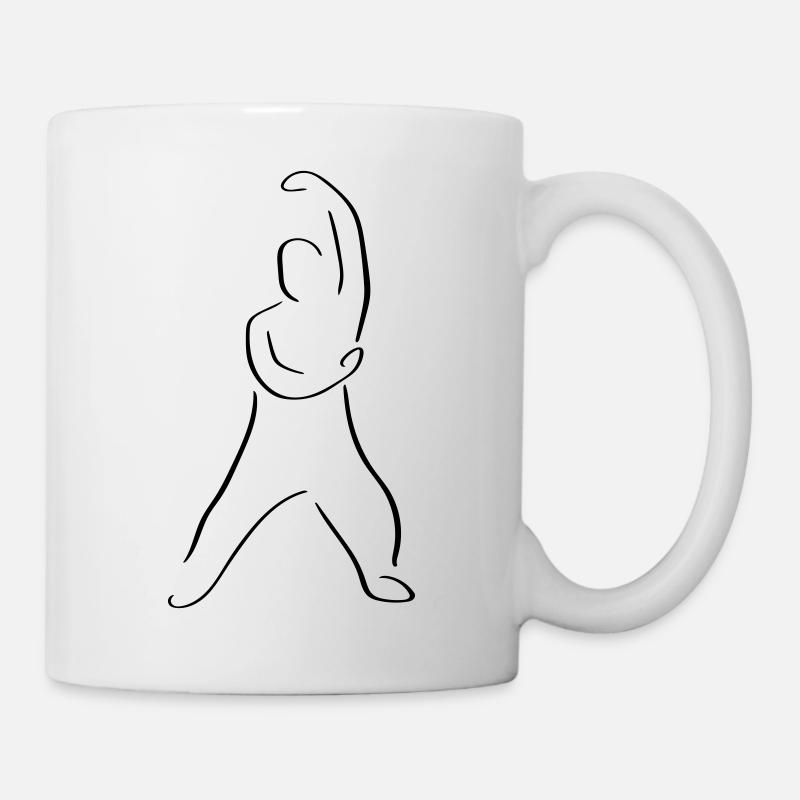 Qi Gong Line Art – Minimaliste - Mug blanc - blanc