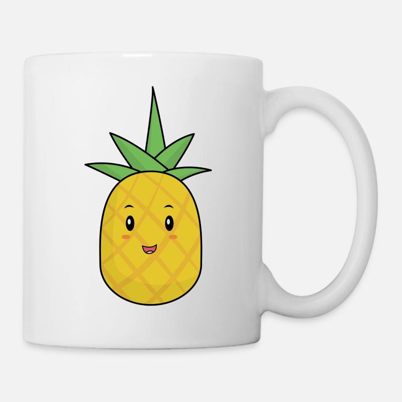 Ananas Comic Süss Frucht - Tasse - Weiß