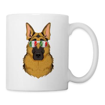 German Shepherd Italy Sunglasses I Italian Flag - Tasse - Weiß - Rechts