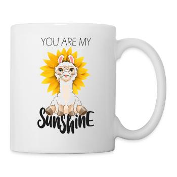 Alpaca Sunflower Love Couple Sunshine - Mug - white - Right