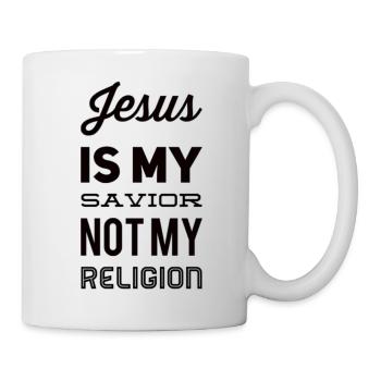 Jesus Is My Savior Not My Religion - Mug - white - Right