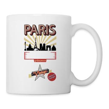 Paris France City Skyline Vintage Rétro - Mug blanc - blanc - Droite