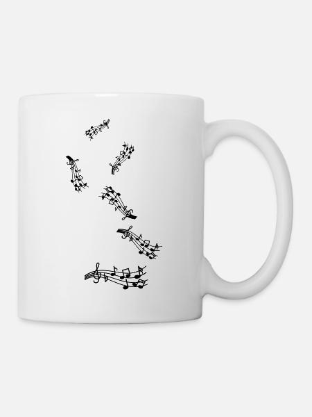 Musiknoten zeichen - Tasse - Weiß
