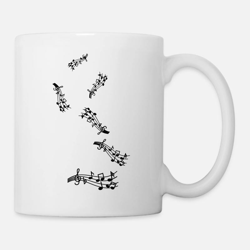 Musiknoten zeichen - Tasse - Weiß