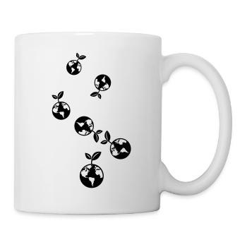 Planet Erde - Tasse - Weiß - Rechts