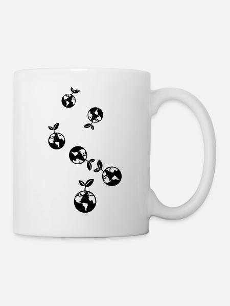 Planet Erde - Tasse - Weiß