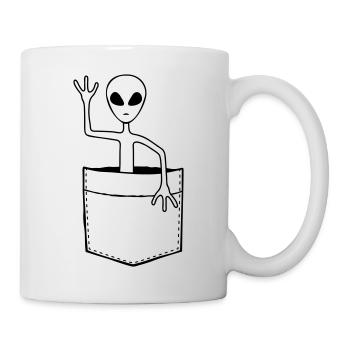 Sac Alien vagues friendly - Mug blanc - blanc - Droite