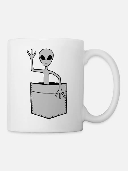 Hemdtasche Science Fiction Alien - Tasse - Weiß