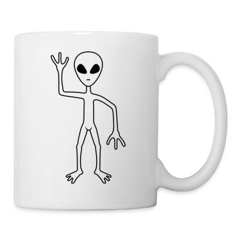 Bienvenue Alien waves friendly - Mug blanc - blanc - Droite