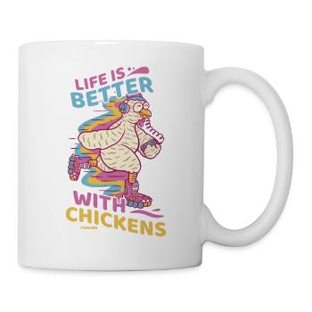 Chicken Farm Poultry Rooster Chickens Gift - Mug - white - Right