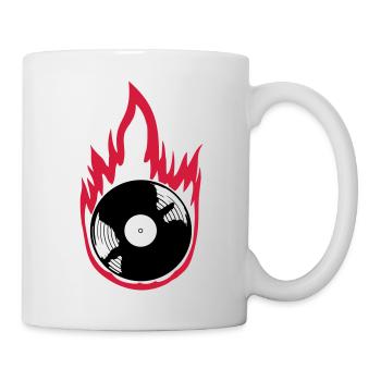 Fire Vinyl Record Music - Mug - white - Right
