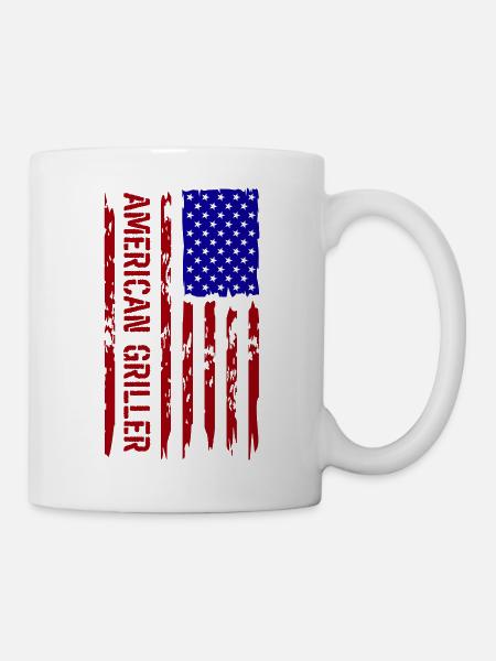 AMERIKANISCHER GRILLER - Tasse - Weiß