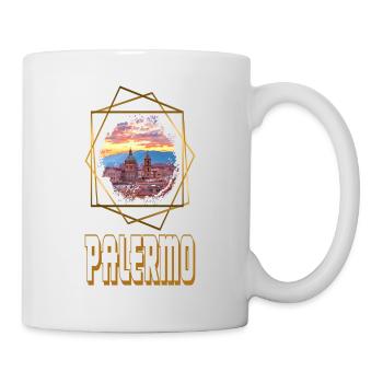 Palermo Italy City Skyline Holiday Love Gold - Mug - white - Right
