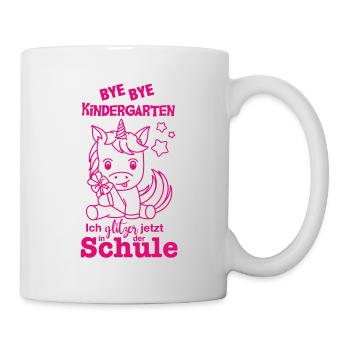 Schulkind Einhorn (pink) - Tasse - Weiß - Rechts