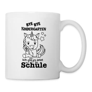 Schulkind Einhorn (schwarz) - Tasse - Weiß - Rechts