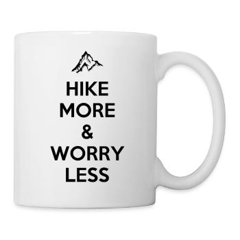 Hike More Worry Less. Hike Hiking Design - Mug - white - Right