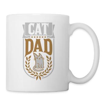 Laurel Wreath Cat Papa Design - Mug blanc - blanc - Droite