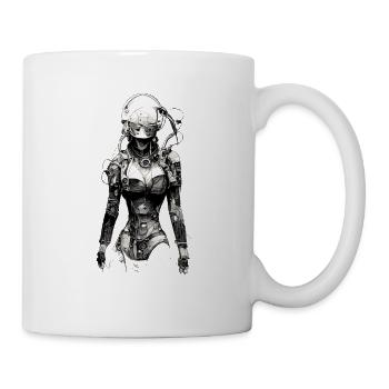 Technische Zeichnung Cyborg - Tasse - Weiß - Rechts