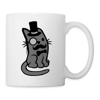 Sir Cat Bart Man - Mug blanc - blanc - Droite