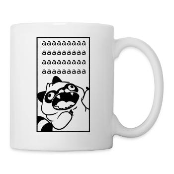 "Aaaaaaaah" - Raccoon - Tasse - Weiß - Rechts
